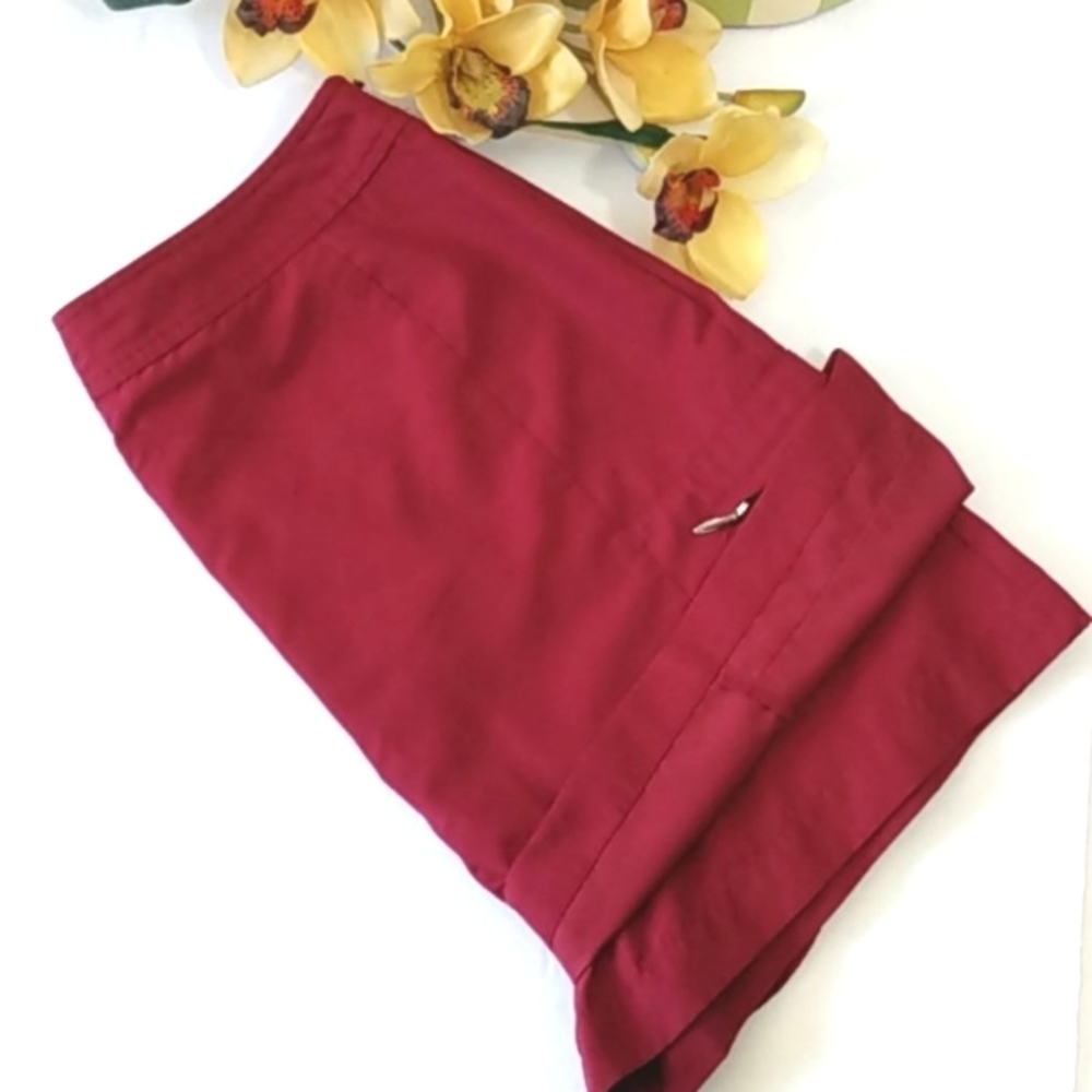 IZOD BURGUNDY SKORT SHORTS SKIRT SIZE 10